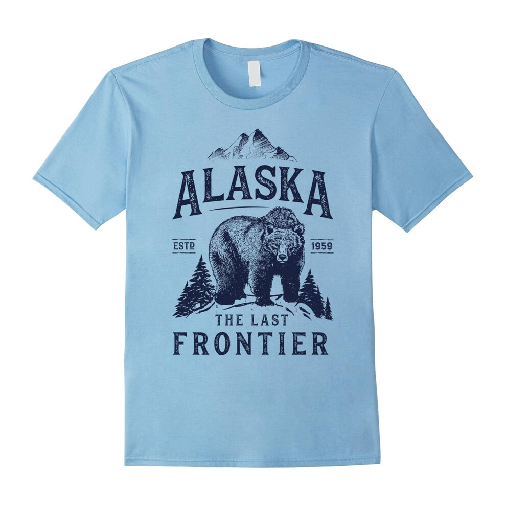 (XXXL) Alaska The Last Frontier Bear Home T Shirt Men Women Gifts-Father's Day