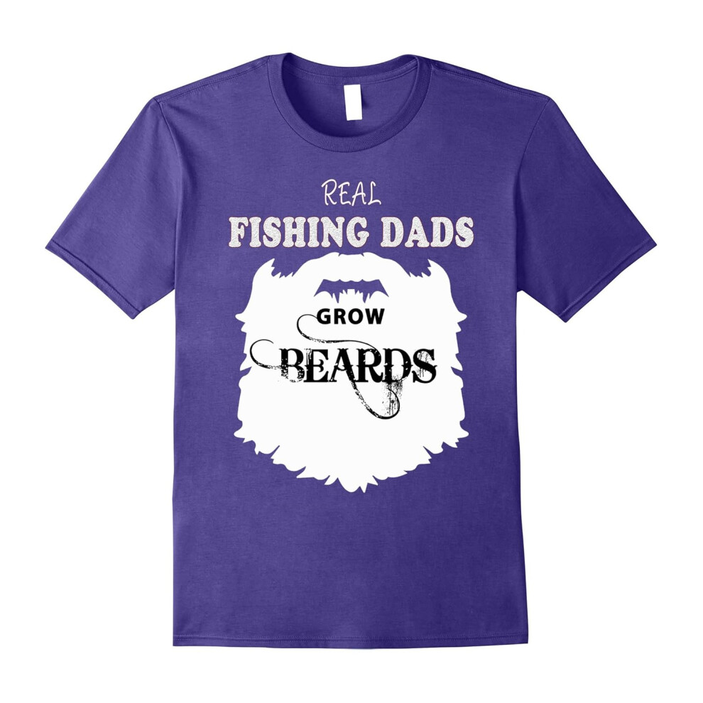 (XXXL) Fishing Dad t shirts, Gift fish bearded father fisher tees-Father's Day