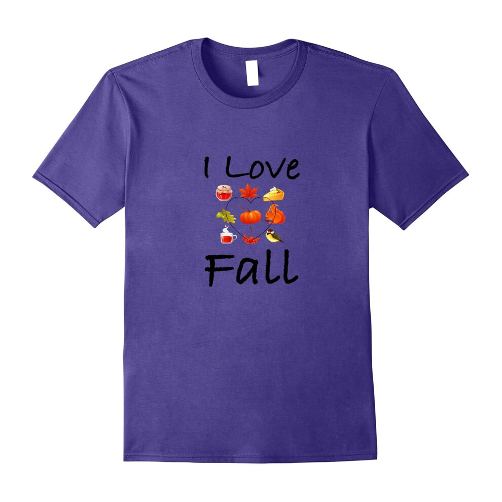 (S) I Love Fall T-Shirt Autumn-Father's Day