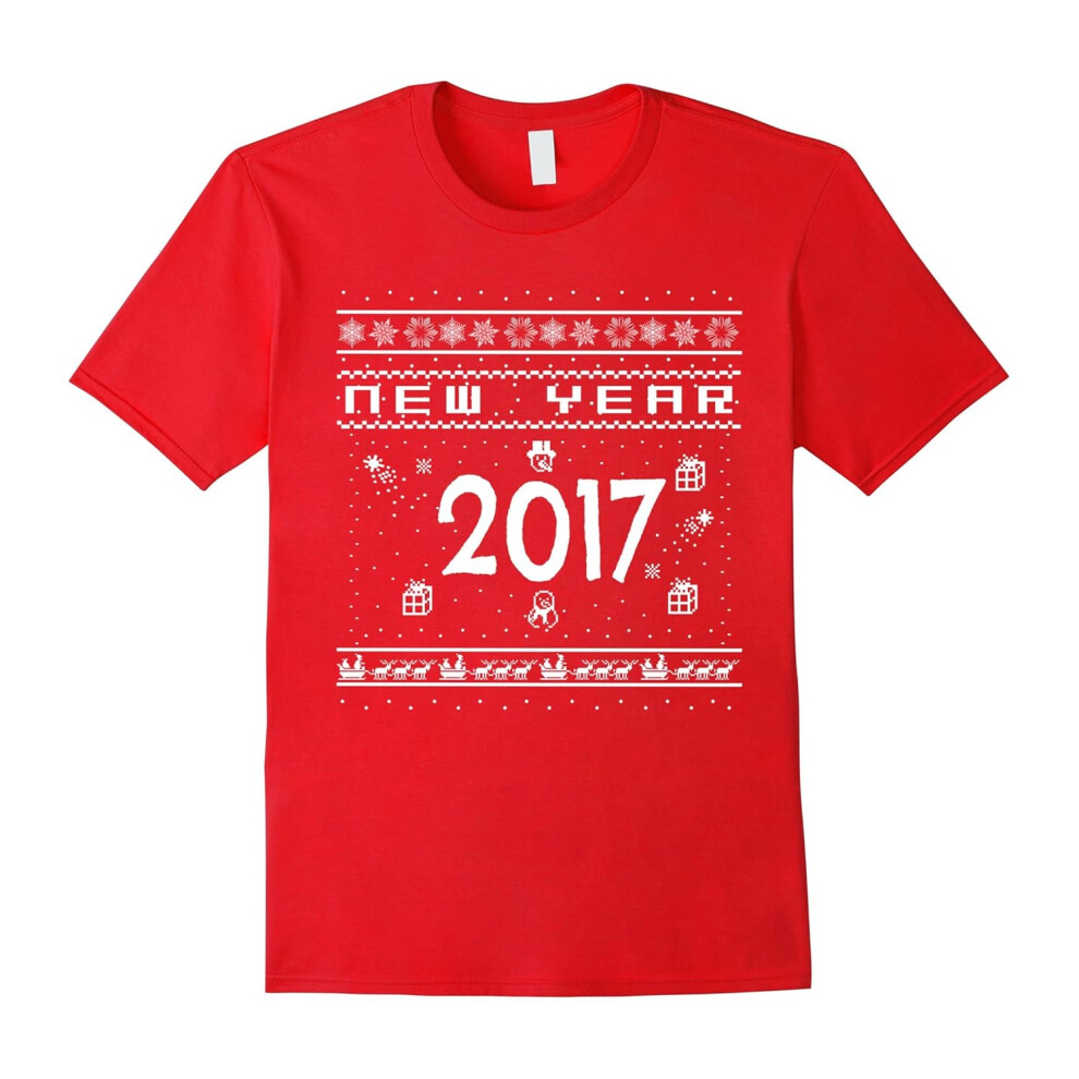 (L) New Year 2017 T-Shirt | Gifts for Men & Boys-Father's Day