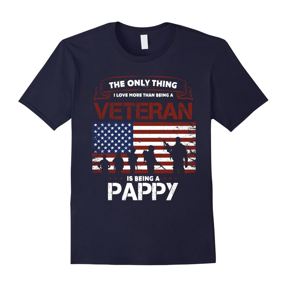 (XXL) Men's I Love More Than Being Veteran Is Being Grandpa PAPPY Shirt-Father's Day