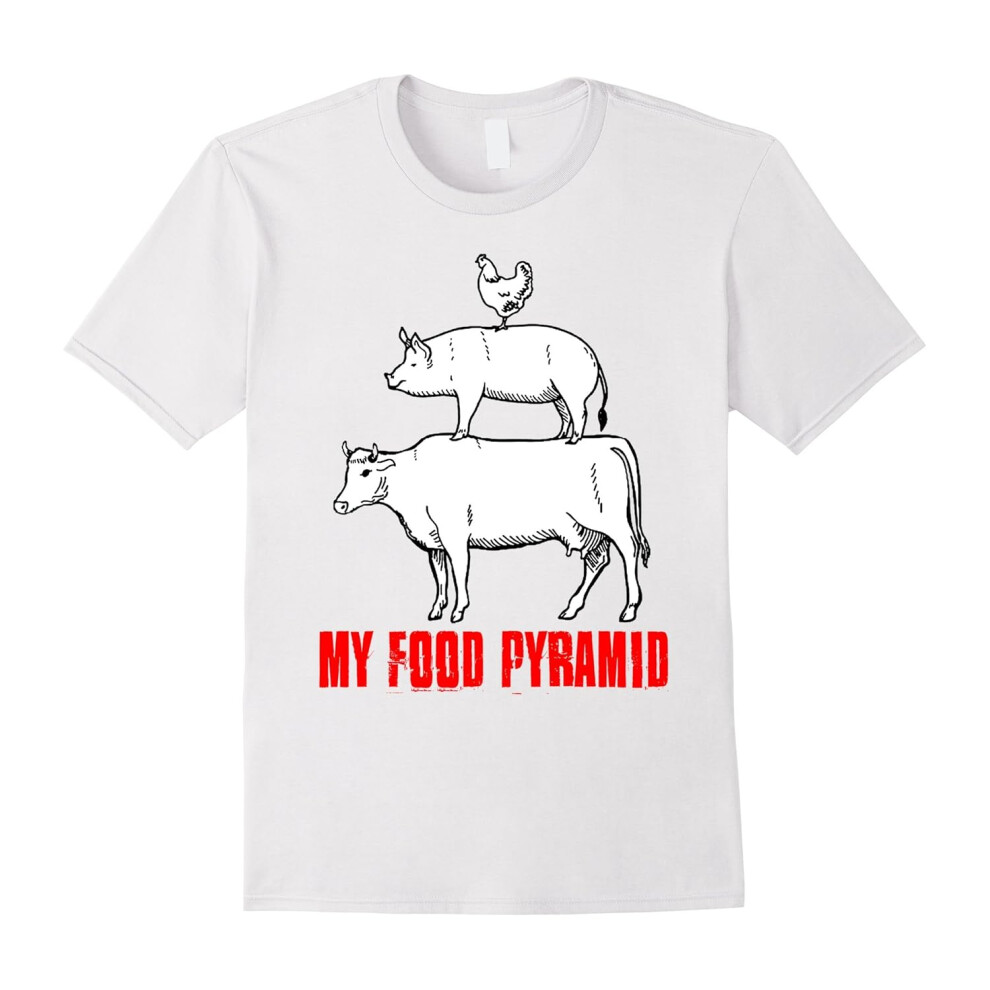 (M) Meat lover shirt â My food pyramid t shirt â bbq lovers gift-Father's Day