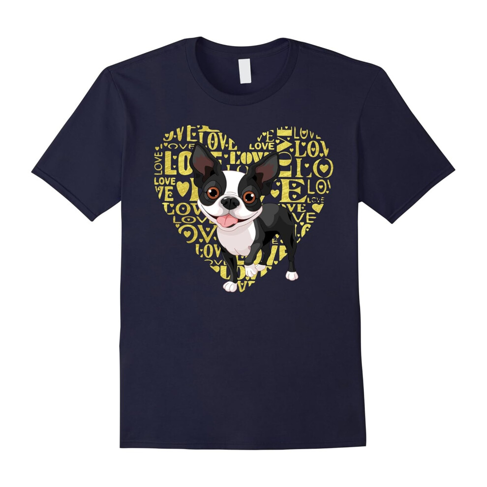 (S) Boston Terrier T-shirt â Love Dogs-Father's Day