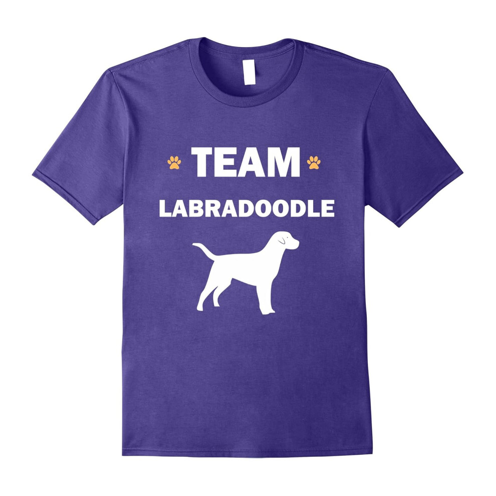 (XL) Team Labradoodle Cute Dog Lover Pawprint T-Shirt-Father's Day