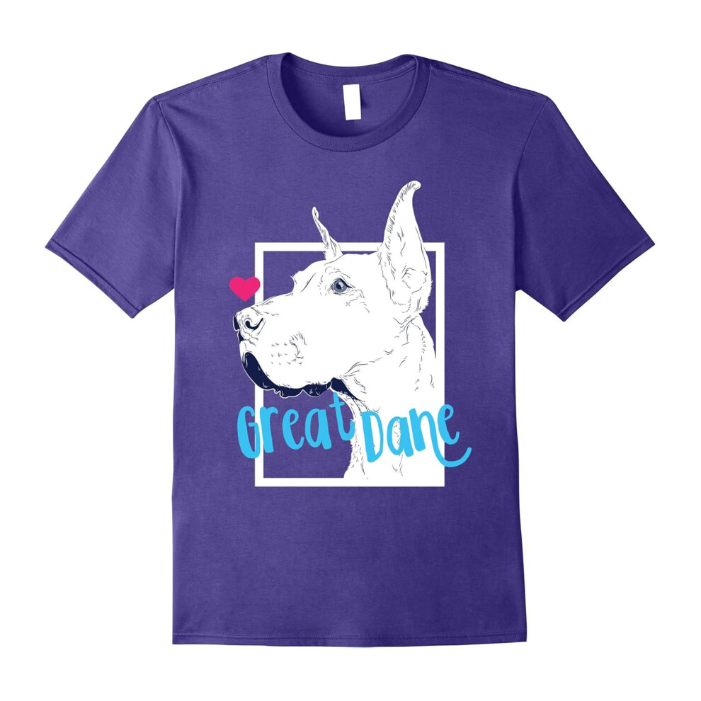 (XXL) I love Great Danes I Great Dane Illustration T-Shirt-Father's Day