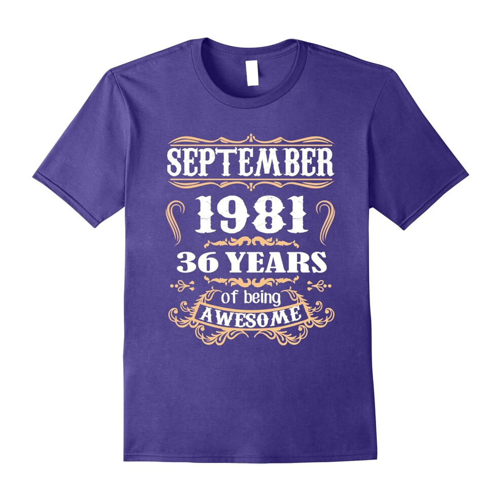 (L) September 1981 â 36th Birthday Gifts Funny Tshirt-Father's Day