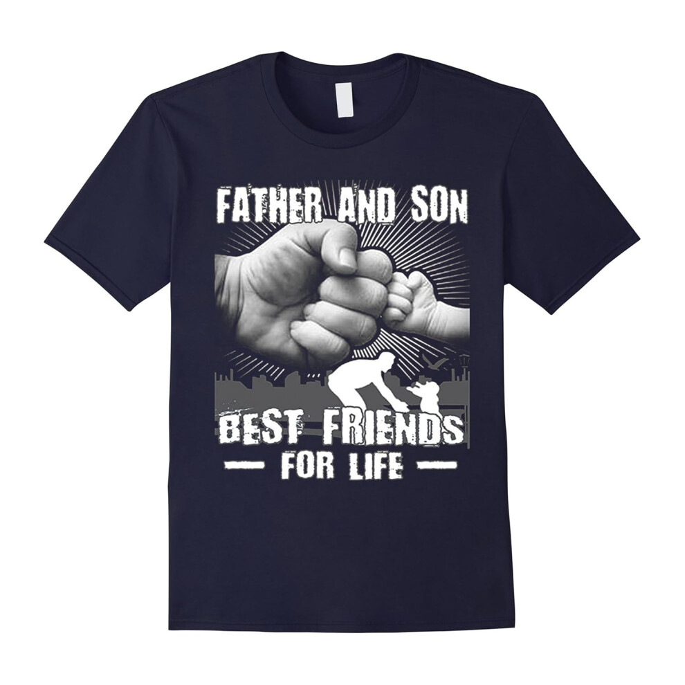 (L) Father And Son Best Friend For Life T Shirt Gifts-Father's Day