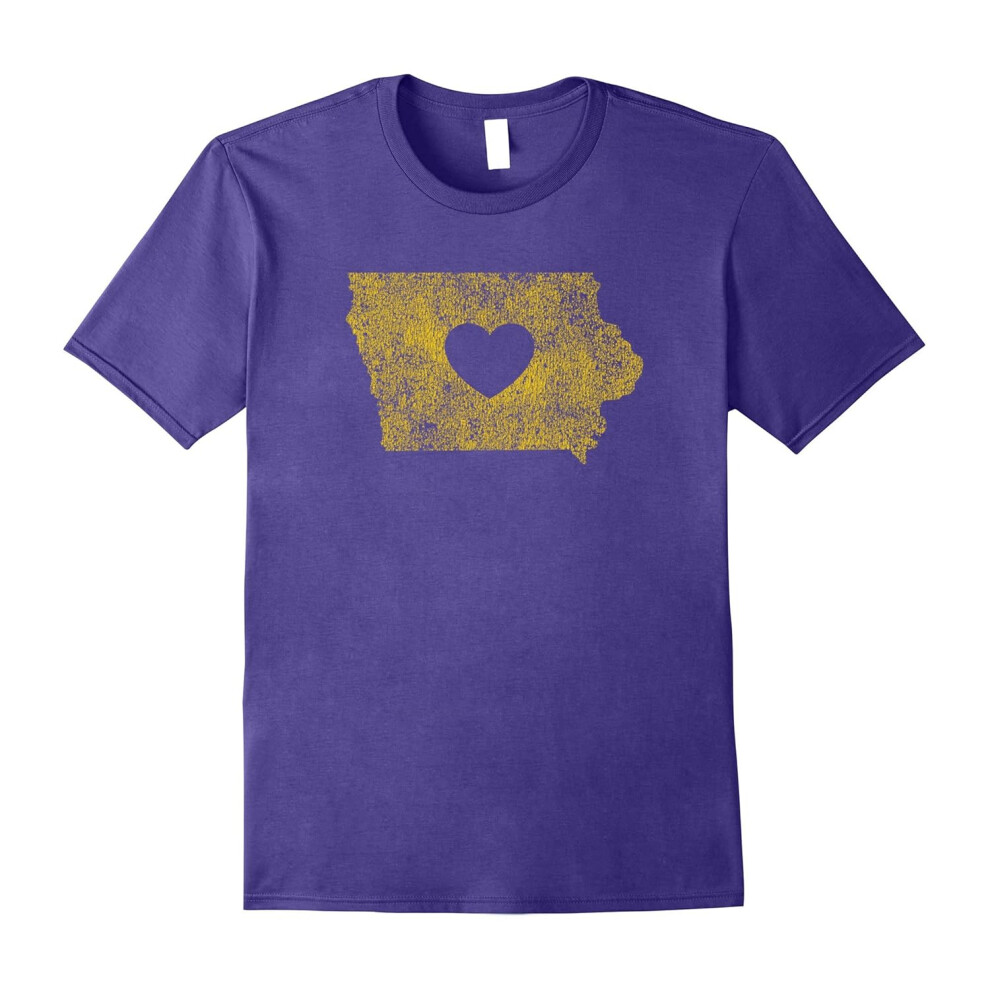 (S) The Official Iowa âLove Heartâ T-Shirt (Yellow)-Father's Day