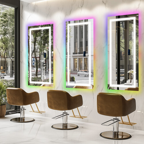 1600x800mm Lighted Bluetooth Bathroom Mirror with RGB Backlight 2