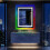 700x900mm LED Lighted Bathroom Mirror with Bluetooth and RGB Backlight 4