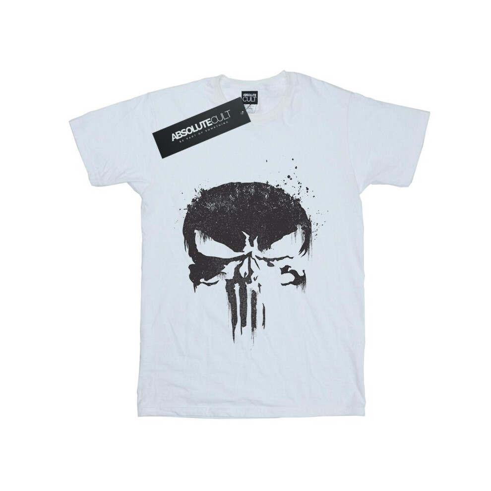 The Punisher TV Skull Logo Cotton Boyfriend T-Shirt