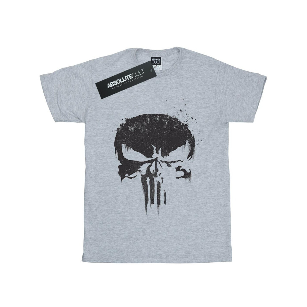 The Punisher TV Skull Logo Cotton Boyfriend T-Shirt