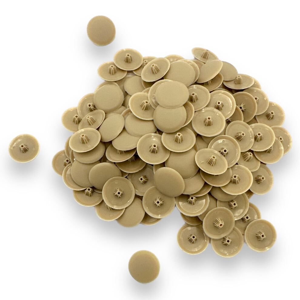 Bifix BEIGE Screw Pozi Phillips Cover Caps - Pack of 50