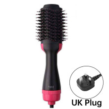 (UK) Electric Hair Dryer Hot Ait Brush Curler Roll Hair Hairdryer Comb Straightener