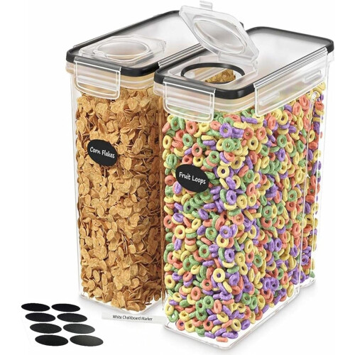 (2 Pack) 4L Cereal Storage Containers Airtight BPA Free
