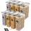 (8 Pack) 4L Cereal Storage Containers Airtight BPA Free 1