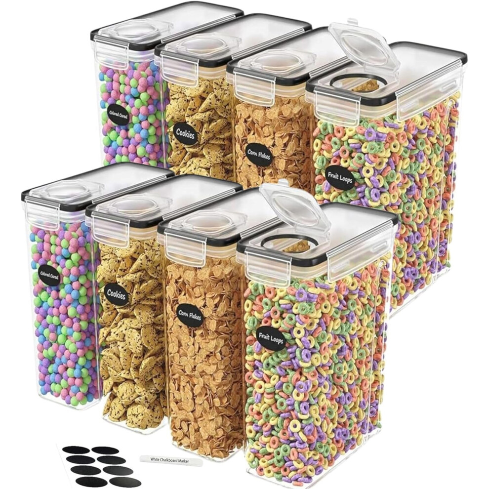 (8 Pack) 4L Cereal Storage Containers Airtight BPA Free