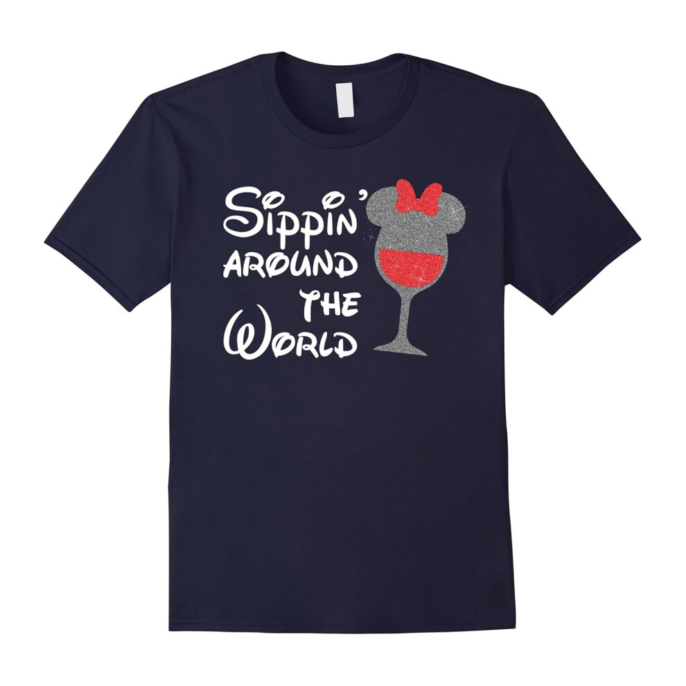 (M) Sipping Around The World Wine Lover T-Shirt-Father's Day