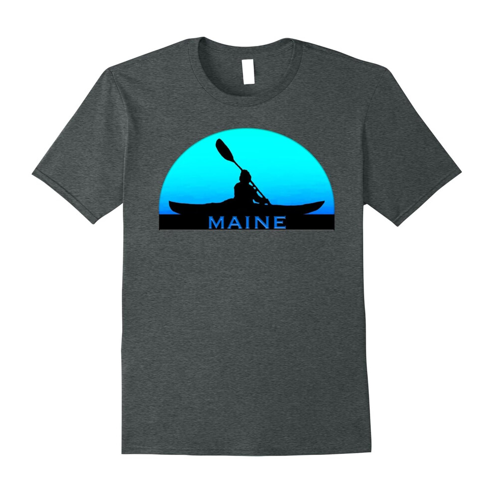 (XXL) Maine Kayak Souvenir Tshirt I Love Kayaking-Father's Day