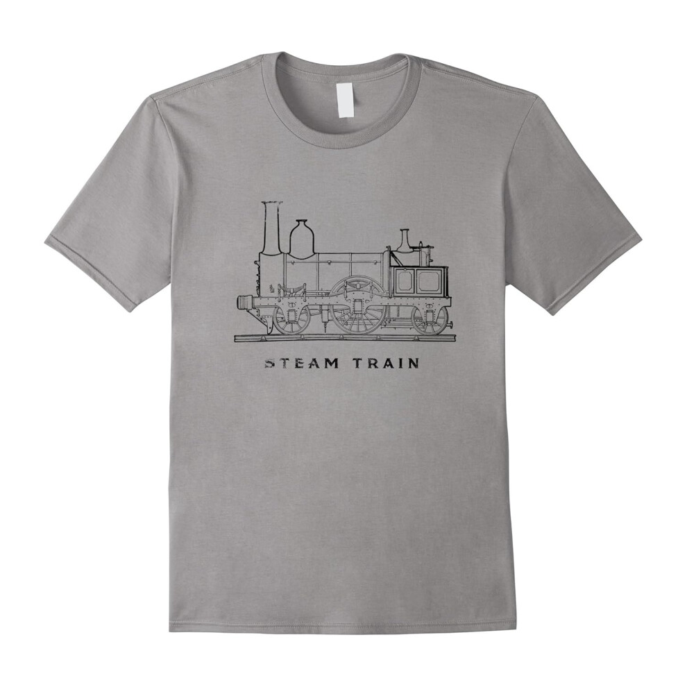 (XXXL) Steam Train Love Model Trains T Shirt Vintage Locomotive Tee-Father's Day