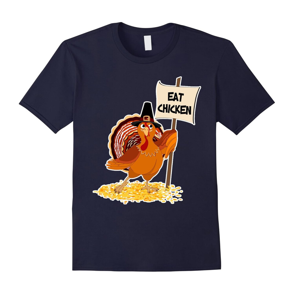 (XL) Thanksgiving Gifts â Turkey Eat Chicken Funny TShirt for Kid-Father's Day