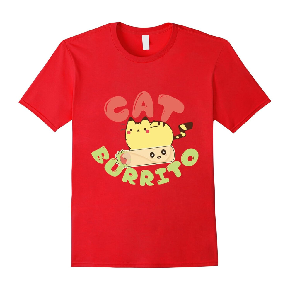 (XXL) Cat Burrito Purrito Funny Cute Kitty Owner Taco Lover TShirt-Father's Day