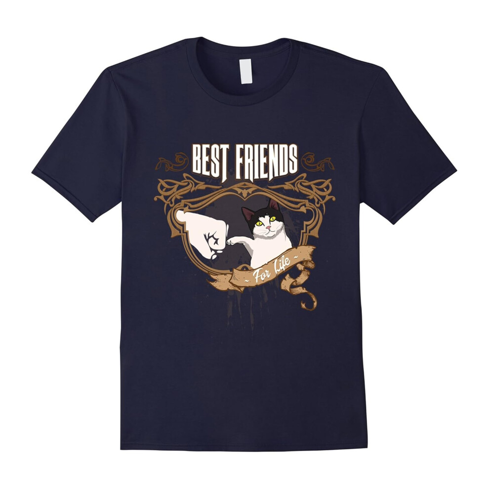 (L) Cat Lovers T-shirt, Best Friends For Life Shirt-Father's Day