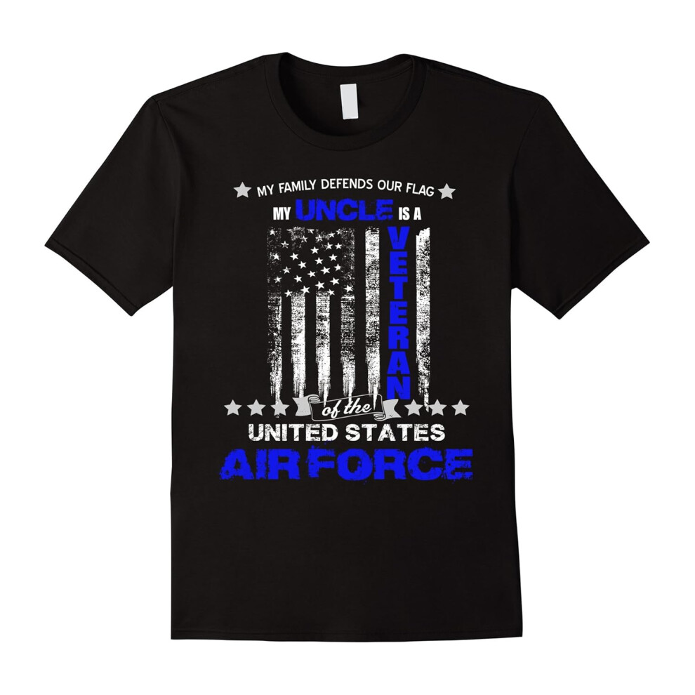 (XL) Air Force UnFather's Daye My Family Defends Our Flag USAF t-shirt-Father's Day