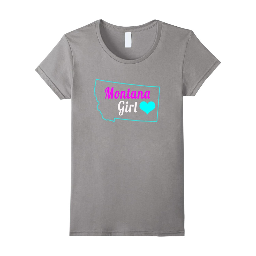 (S) Top Girls Cute Montana State Appreciation TShirt Tees-Father's Day