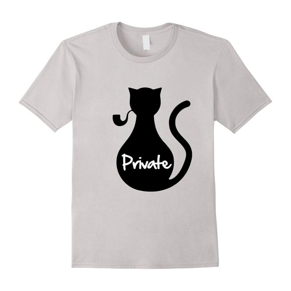 (XXXL) Private Black Cat T-Shirt Perfect Gift for Pet Lovers-Father's Day