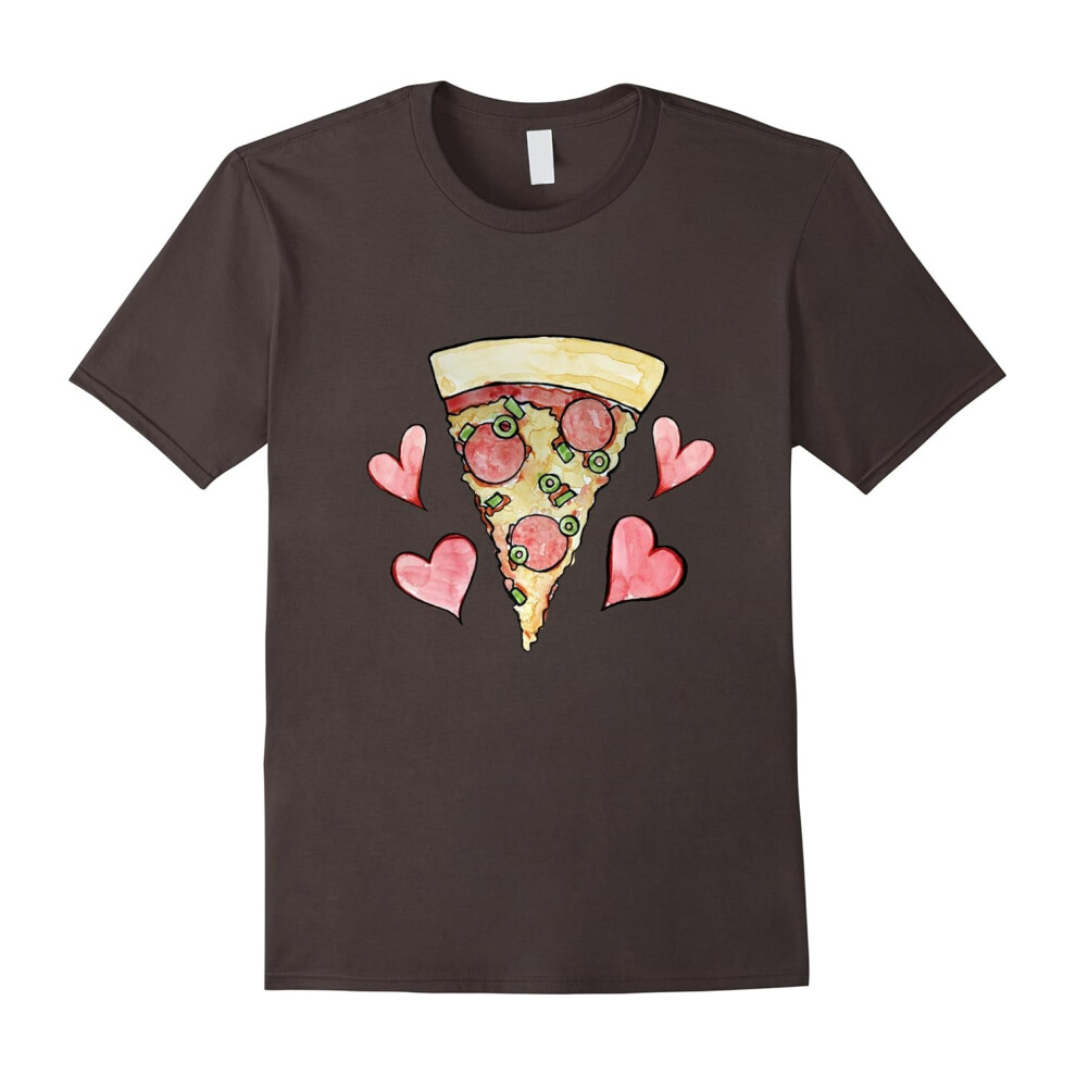 (XL) Pizza love shirt for pizza lovers valentine's day t-shirt-Father's Day