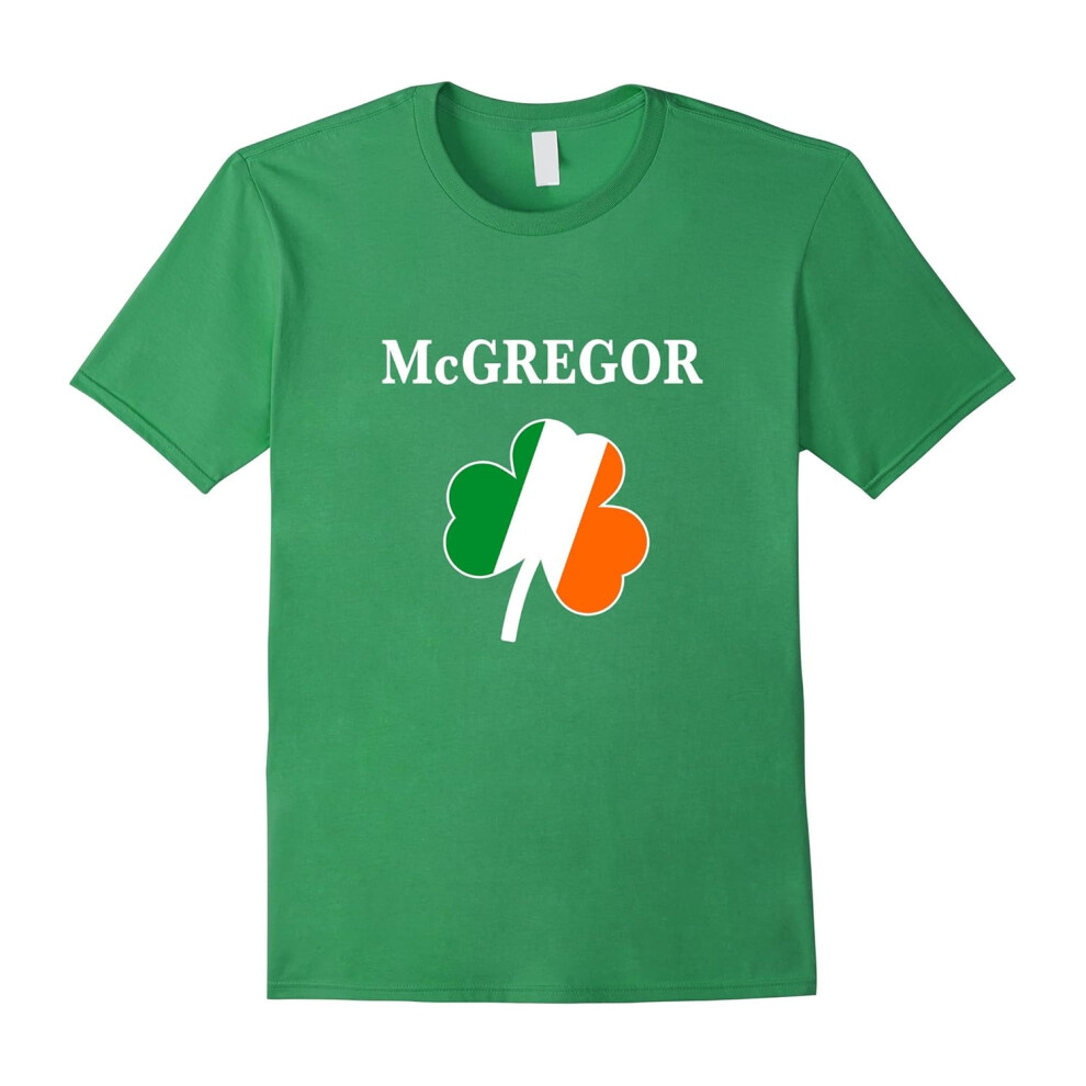 (XXL) McGregor T Shirt Family Name Irish Flag Shamrock-Father's Day