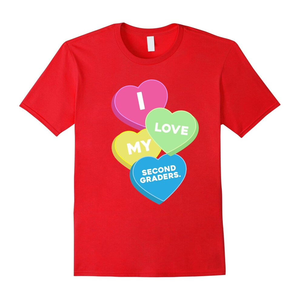 (M) i love my second graders valentine day great gift t shirt-Father's Day