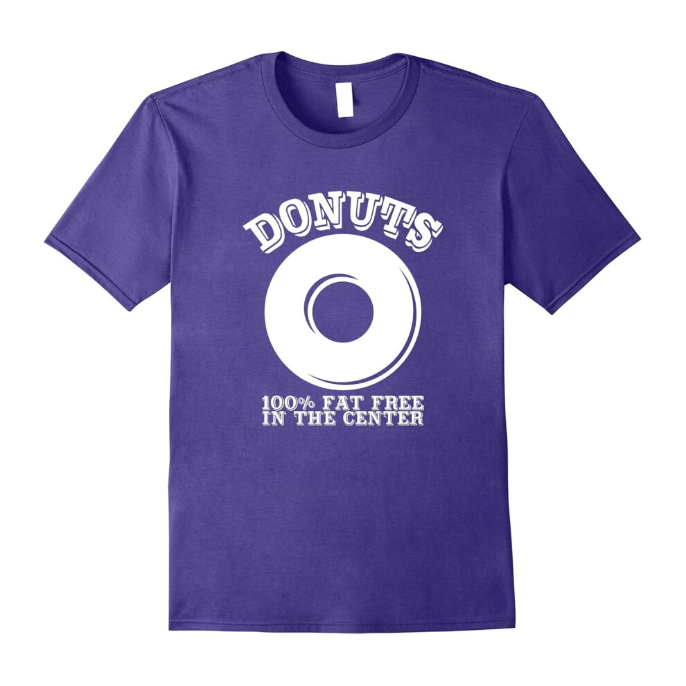 (M) Food Lovers Fat Free Donut T-shirt-Father's Day