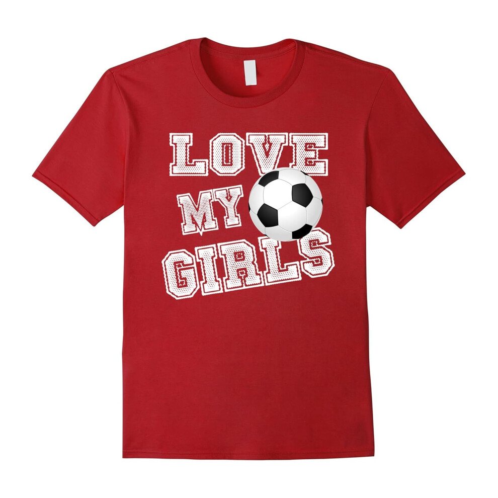 (M) Love My Girls Soccer Shirts for Moms & Dad-Mom Soccer TShirt-Father's Day