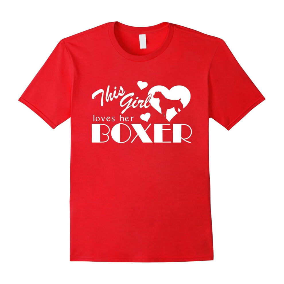 (XL) Boxer Dog Lovers T-Shirt For Women-Father's Day