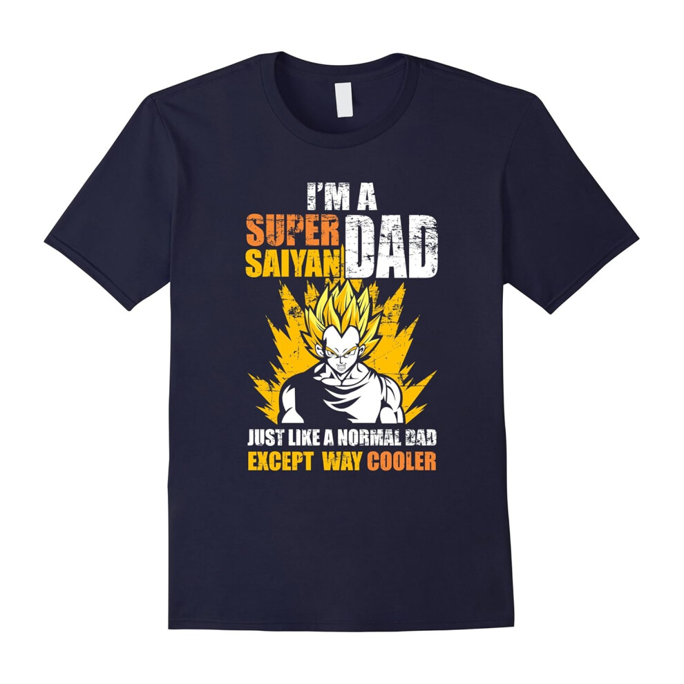 (S) Men's Super Saiyan Dad T-Shirt Funny Father's Day Gift DBZ Lovers-Father's Day