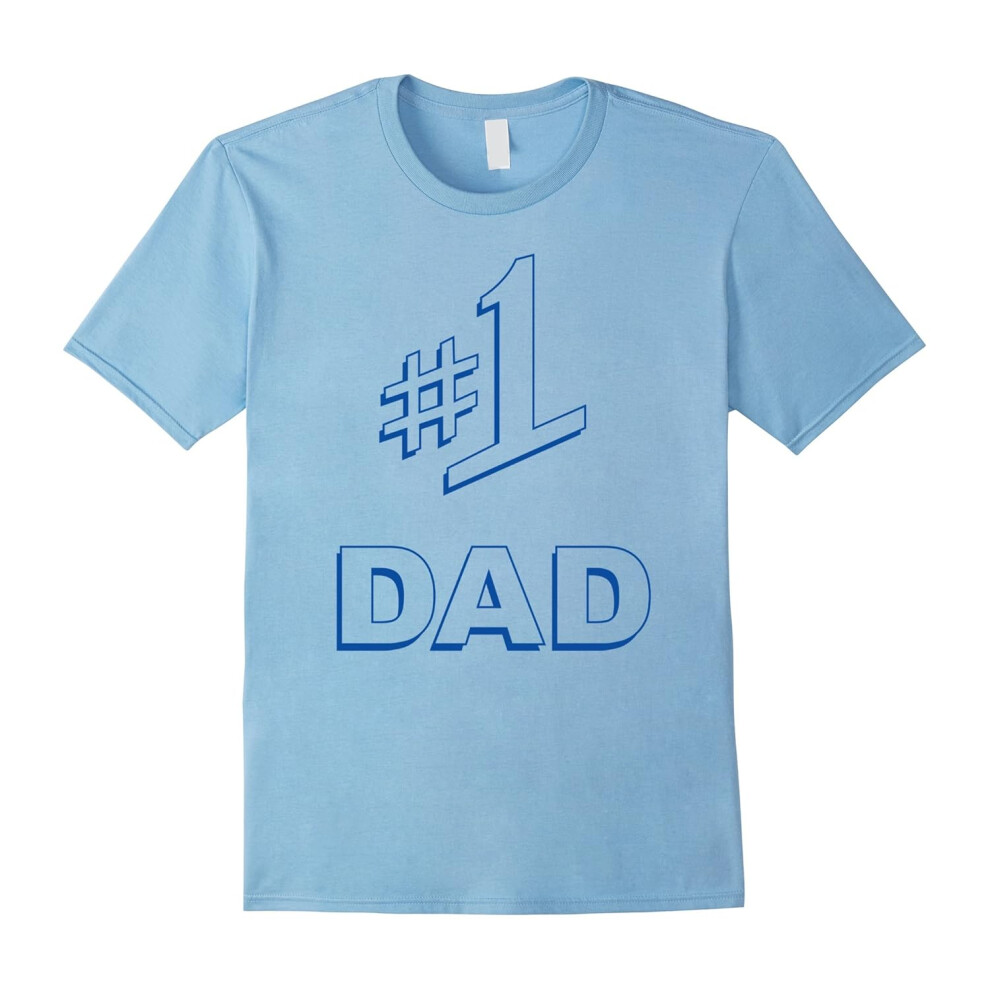 (S) Men's Number 1 #1 Dad T-Shirt-Father's Day