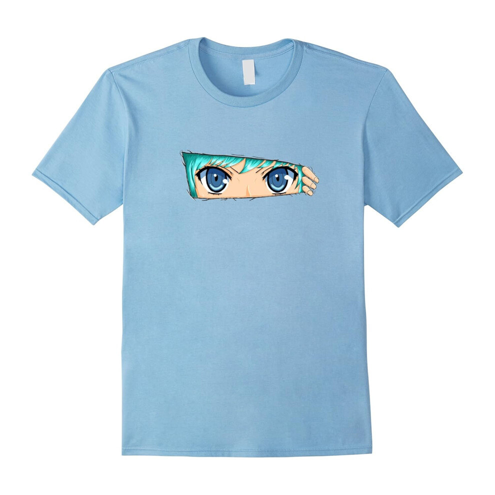 (XL) Girl Eyes Face Expression Lover Gifts Funny Anime Tee Shirts-Father's Day