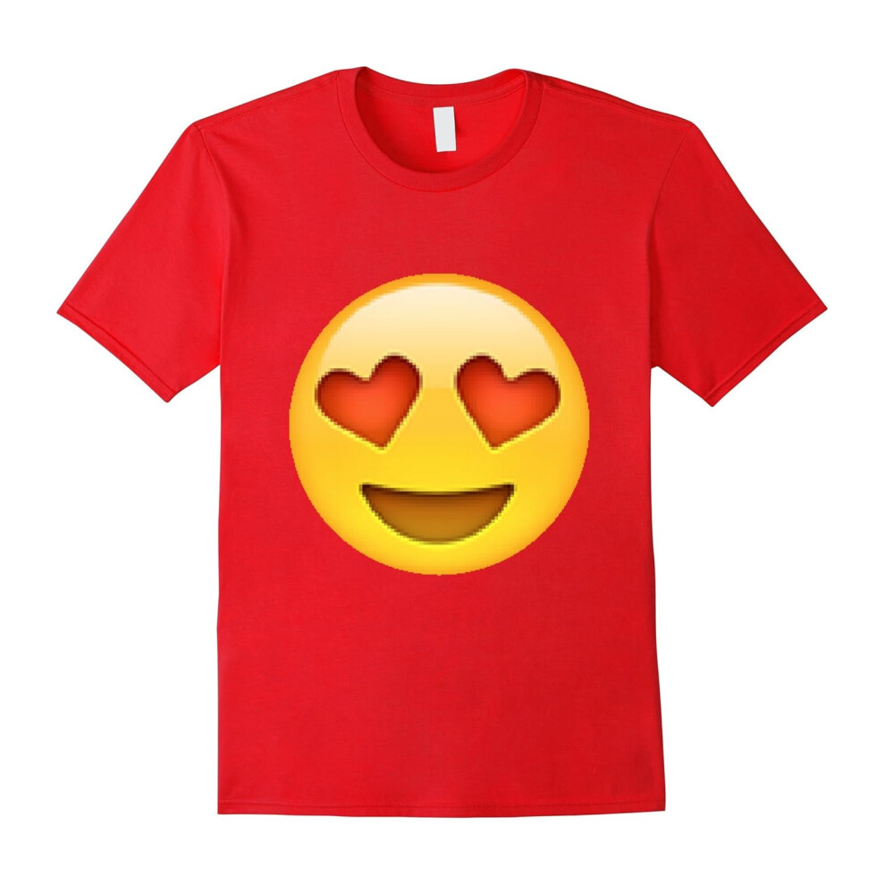 (M) Heart Eyes T-Shirt Emoji Love Smiley Hearts Happy-Father's Day