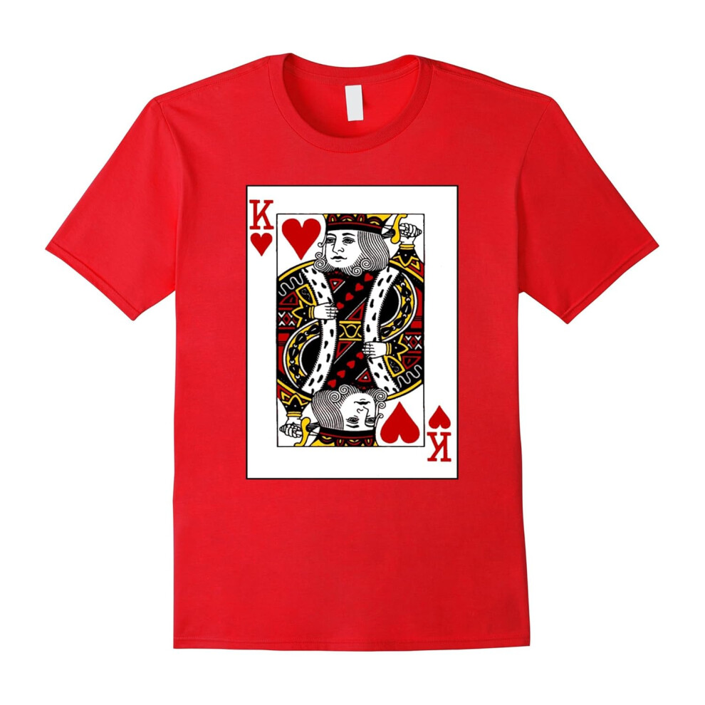 (XXL) Valentines Day Gifts â King of Hearts Cards Couple T Shirt-Father's Day