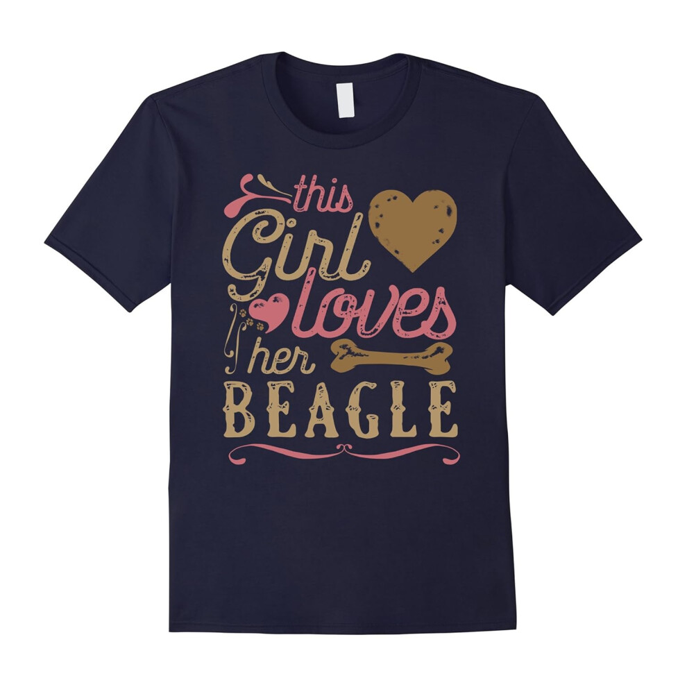 (S) Beagle Shirt â This Girl Loves Her Beagle T-Shirt-Father's Day