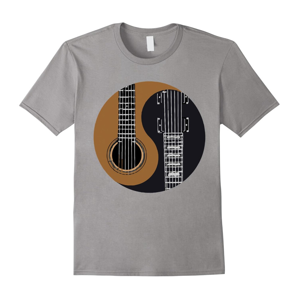 (M) Guitar Yin Yang â Love Guitar T-Shirt-Father's Day