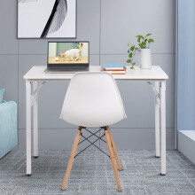 (A, white) BELIWIN Folding Computer Desk, No-Assembly Writing Desk, PC Laptop Home Office Desk Workstation