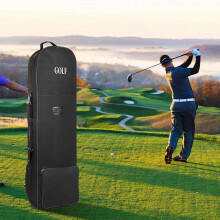 Black Padded Golf holiday travel cover / bag case with wheels