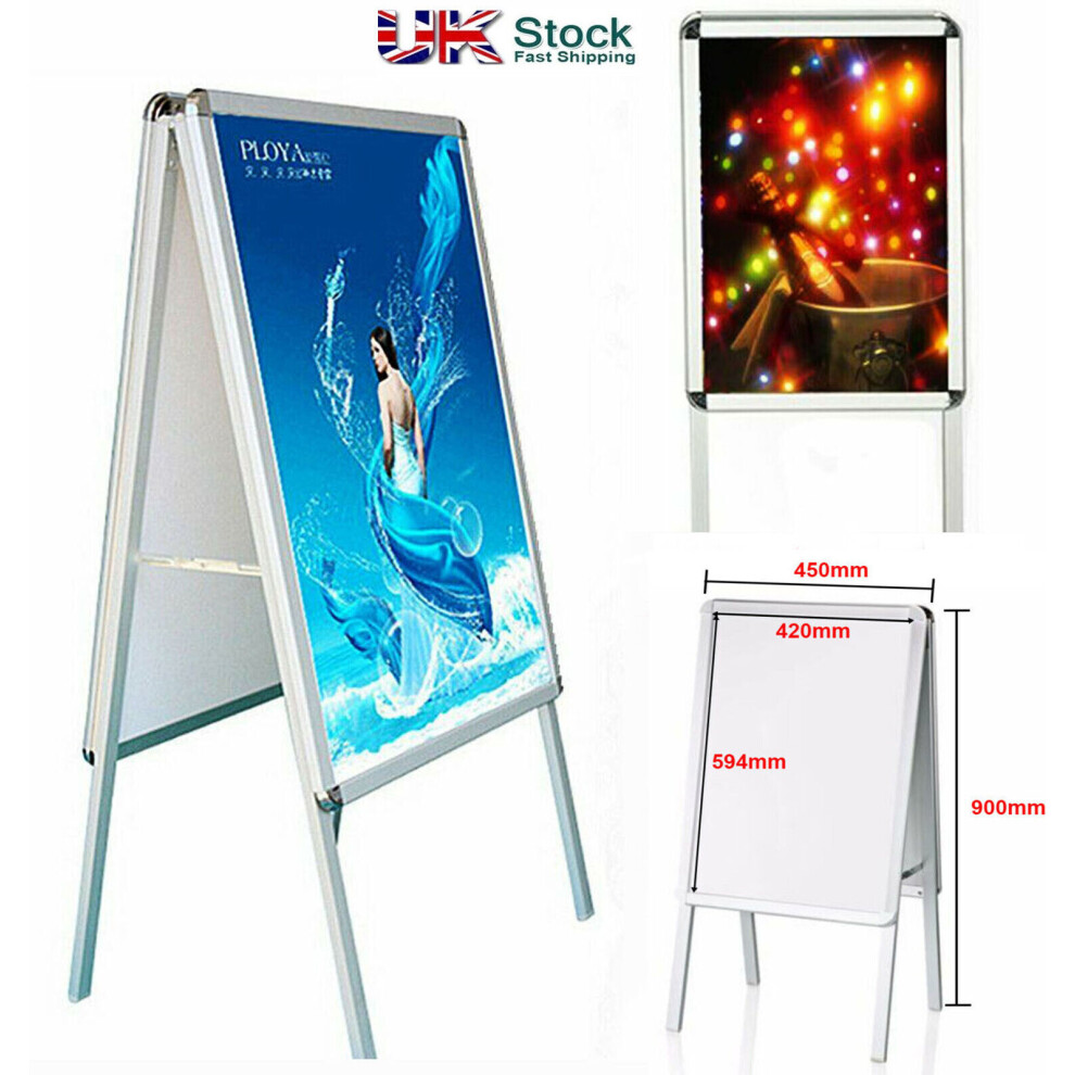 NEW A2 WATERBASE POSTER SIGN A-BOARD HOLDER SNAP FRAME DISPLAY
