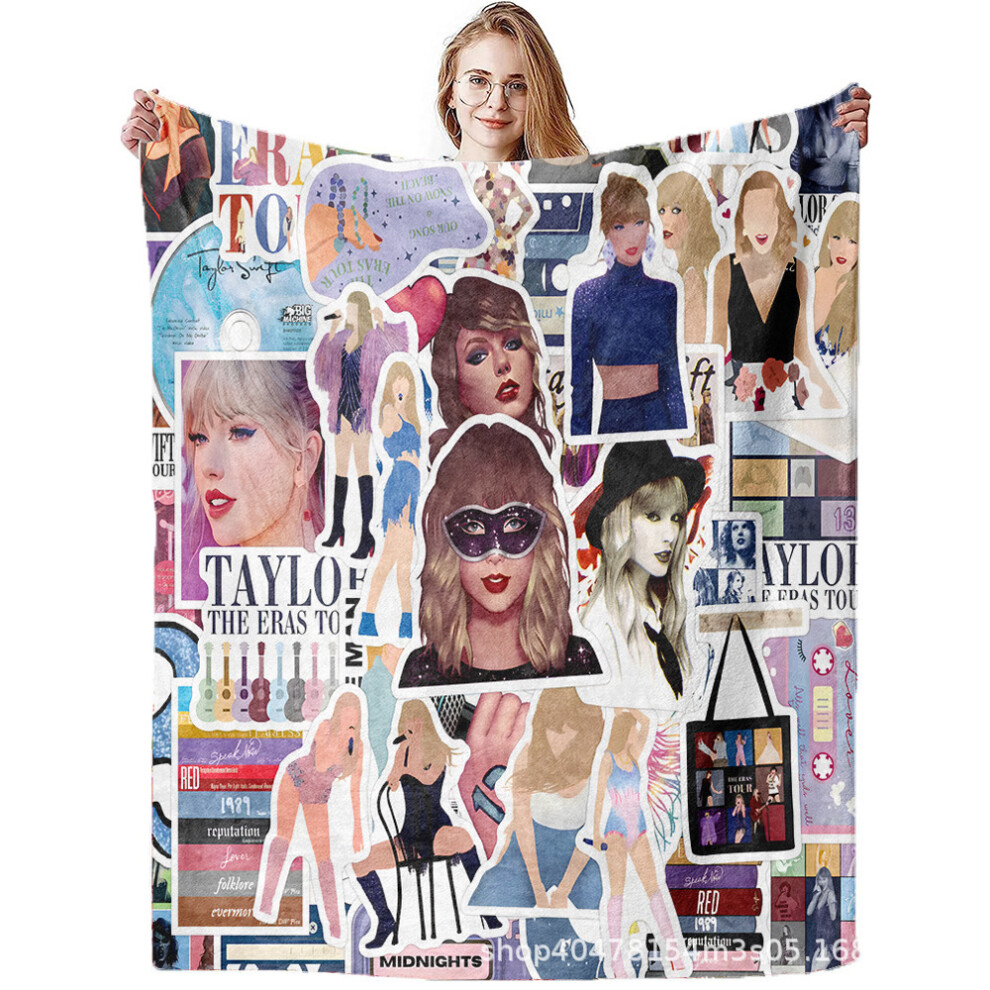 (Style 2, 150X200cm) Taylor Swift Blanket Mouldy Singer Flannel Air Conditioning Blanket