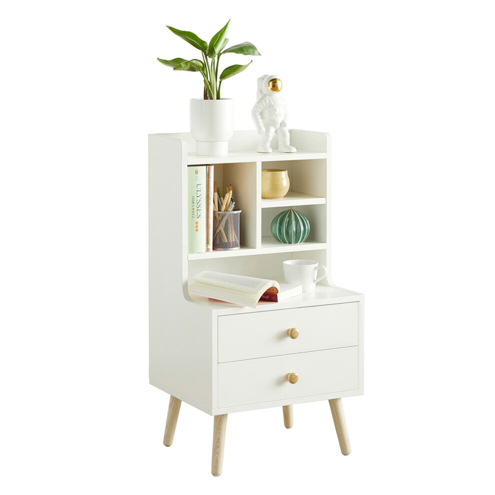 SoBuy FBT100-W Bedside Table Nightstand Side Table End Table