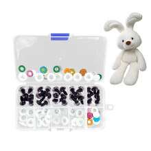 (black) Crochet Safety Eyes For Crocheting Round Safety Eyes Animal Doll Making Supplies Domed Button Eyes With Washers For Stuffed