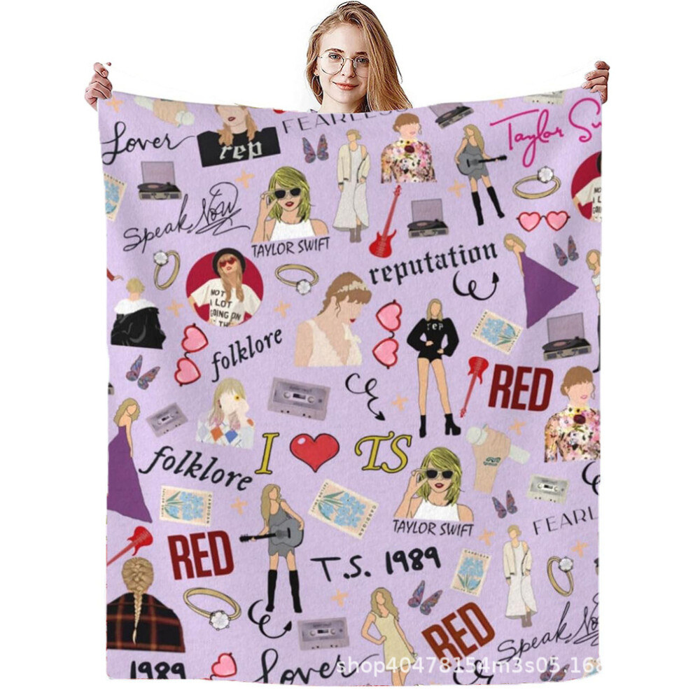 (Style 4, 100X70cm) Taylor Swift Blanket Mouldy Singer Flannel Air Conditioning Blanket